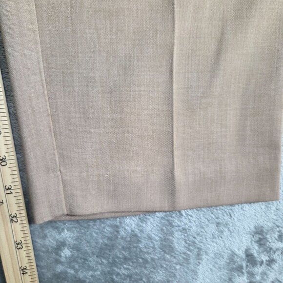 Anthropologie Maeve Pants 4 Beige Tailor Soft Wide Leg Trousers Preppy Career - Picture 9 of 10